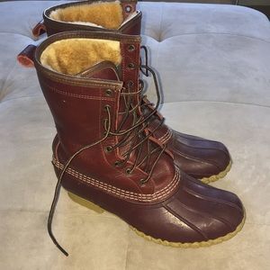 Maroon L.l Bean Boots